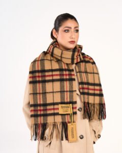 Colourful Tartan Wool and Cashmere Scarves for Winter