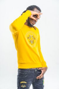 Yellow wool scarf